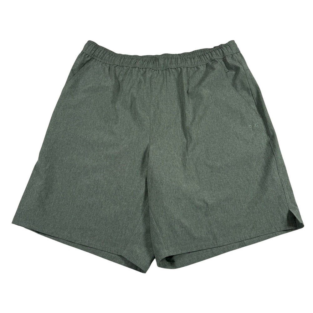 DSG Mens M 8" Inseam Agility Short Olive Heather Athletic Gym Training UV Pocket